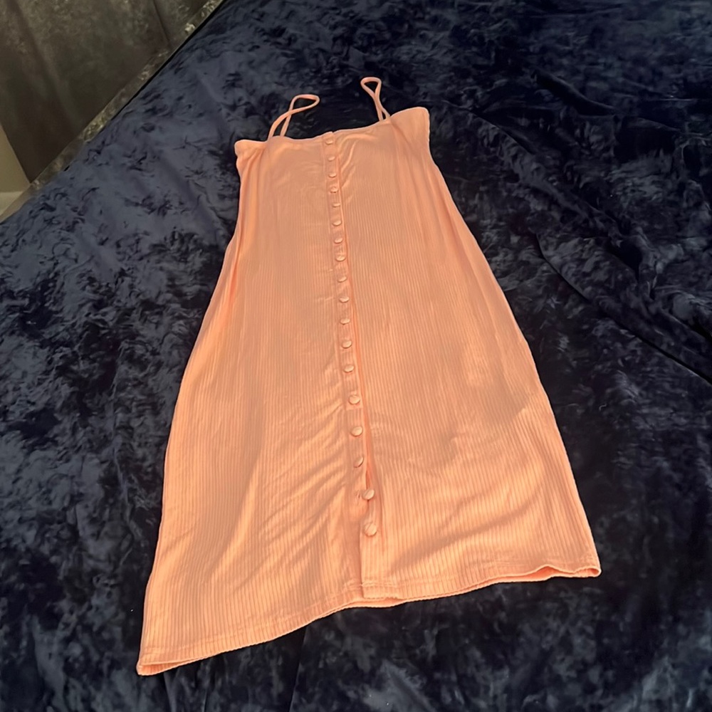 Peach midi dress